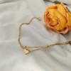 Pulsera de Corazón de Doble Capa de Acero de Titanio con Sonrisa de Doble Cara a la Moda para Mujeres, Chapada en Oro de 18K, Nueva Colección de Pulseras Versátiles, Selección sin Preocupaciones