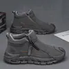 Fujian Jinjiang Fábrica de Origem Calçados Esportivos Masculinos Outono e Inverno Forrados com Lã Sapatos de Algodão Quentes Masculinos Casuais Roupa de Trabalho Sapatos de Segurança