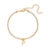 Tobillera transfronteriza femenina de alto nivel europea y americana cadena de garra de diamante simple estilo vacacional playa ins nuevo nicho