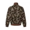 Oso Mágico Americano Luz Asiática Calle Retro Estilo Leopardo Chaqueta Cuello Alto Cremallera Gama Alta Top Fresco