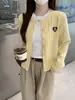 Fábrica de Suéteres Dalan Source Cárdigan de Punto Trenzado Estilo Universitario para Mujer, Otoño e Invierno, Abrigo Versátil Bordado de Nicho