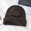 Gorro de Lã com Lantejoulas de Camada Dupla para Mulheres, Gorro Espesso de Camada Dupla Quente, Gorro Artístico e Elegante para Estudantes, Versátil para o Frio