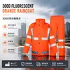 Conjunto de Impermeable Reflectante y Pantalones de Lluvia Ropa de Seguridad Vial Estilo Separado Hombres Mujeres Motocicleta Cuerpo Completo A Prueba de Tormentas Modelo de Adquisición
