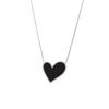 Collar de amor grande negro, nuevo, 2021, estilo lujoso y elegante, cadena de clavícula de acero de titanio, joyería indecolorable para mujer, estilo coreano.