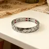 Bestseller Transfronterizo Europeo y Americano 1.2cm Pulsera de Doble Fila con Forma de Diamante con Hexágonos Magnéticos Desmontables, Alto Valor Estético