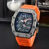 Nuevo Reloj de Barril Moda Richard Esfera Grande Reloj de Cuarzo Multifuncional Reloj para Hombre Explosiones de Tiktok