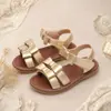 Sandalias de Princesa Mariposa para Niñas Suela Suave Antideslizantes Velcro Punta Abierta Retro Zapatos de Playa para Niños