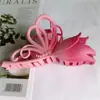 Novo prendedor de cabelo de alta qualidade com cor gradiente, presilha de tubarão grande para a parte de trás da cabeça, acessórios de cabelo dopamina, atacado de fabricantes