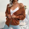Suéter de punto holgado de manga larga con estampado de murciélago, estilo informal europeo y americano, para otoño e invierno, para mujer
