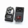 Ac-01 Tomada Três em Um 3 Tomadas com Interruptor Fusível 3 Pinos/4 Pinos com Luz 2 Pinos/Sem Luz