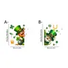 Adesivos de Janela de Geladeira de Trevo de Quatro Folhas Adesivos de Decoração de Festa Adesivos de Janela de Desenho Animado de Animais Adesivos de Vidro de Porta de Banheiro