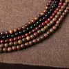 Cuentas Sueltas de Sándalo 108 Piezas, Cuentas Redondas, Sándalo Verde, Sándalo Negro, Sándalo Rojo Sangre, Sándalo Dorado, Madera de Alto Aceite, Cuentas para Pulsera DIY