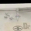 Aretes de Acero de Titanio 316L Lujo Ligero Exquisito Colgante de Lazo Corbata Cartílago del Oído Stud Nicho Gama Alta Dulce Fresco Pendiente