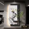 Pintura Decorativa de Entrada para Adivinación, Pintura Colgante de Planta Verde Hidropónica, Lámpara de Pared LED de Gama Alta, Pintura de Pared para Puerta de Entrada