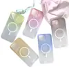 Adequado para Capa de Celular Iphone17Promax, Sucção Magnética Degradê Fosco Névoa de Gelo, Capa Protetora Anti-Queda Ultra-Fina de PC para Apple 16