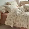 Conjunto de cama de quatro peças de algodão com estampa floral pequena estilo pastoral retrô americano 1,8m conjunto de três peças com fronha e lençol de cama para meninas 1,5