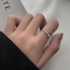 Anillo de Plata de Ley 925 para Mujer Estilo Frío ins Moda Diseño de Alta Gama Sentido de Lujo Ligero Estilo Hong Kong Anillo Combinable Explosiones de TikTok
