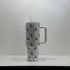Taza Termo Luminosa de Hielo de 40 Onzas para Navidad y Halloween con Característica de Cambio de Color, Regalo Personalizable, Gran Capacidad de 1.2L