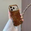 Funda de teléfono estilo Ins, nicho con estampado de leopardo para iPhone 18 Pro Max, Apple 17 y 16/15, con un diseño personalizado de lámina dorada inspirado en Europa y América