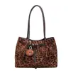 Bolso Tote Retro de Gran Capacidad con Estampado de Leopardo para Mujer 2025 Invierno Nuevo de Aspecto Caro Moderno Versátil Bolso de Hombro o Axila