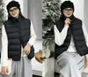 Chaleco acanalado de algodón ligero con grafeno para mujer, nuevo estilo invierno 2026, negro, adelgazante, cuello alto, prenda exterior cálida