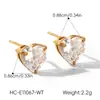 Brincos Phoenix Trend Cruzados Novos de Zircônia para Mulheres Studs Versáteis da Moda Aço Titânio Dourado 18K Não Desbota Brincos Anel
