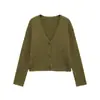 Jaqueta Tricotada de Algodão Elegante da Moda Feminina Estilo Europeu e Americano Transfronteiriça Z 2025 Nova Atacado 2893066 2893067