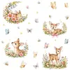 Una Variedad de Lindas Pegatinas de Pared de Animales del Bosque y Ciervos para Sala de Estar, Dormitorio, Habitación Infantil, Decoración de Pared de Fondo del Hogar, Pegatinas de Pared Autoadhesivas