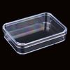 Caja de plástico PS rectangular transparente redondeada de 105 x 75 x 25, caja de embalaje de inyección, caja de almacenamiento de tarjetas bancarias