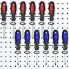 Estante Organizador de Pared para Destornilladores y Pinzas, Estante de Tablero Perforado con Agujeros Redondos, Estante de Exhibición con Ganchos para Herramientas de Ferretería, Estante de Almacenamiento