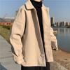 Abrigo de lana nuevo de otoño e invierno 2023, gabardina estilo coreano para hombre, abrigo holgado para pareja