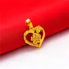 Libro Rojo Pequeño Mismo Estilo Colgante de Corazón y Rosa Collar de Oro Arena para Mujer, Accesorio de Regalo de Moda y Versátil Venta al por Mayor