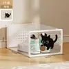 Caja de zapatos transparente a prueba de polvo y engrosada para dormitorios y apartamentos pequeños de alquiler, estante para zapatos que ahorra espacio, zapatero simple