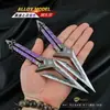 Modelo de arma de periférico do jogo Valorant, ornamento artesanal todo em metal, Arma de corrente Lâmina Onda Negra 18CM