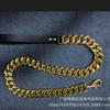 Cadena de tracción para perro grande de acero inoxidable de 32 mm, color dorado, de Cross Border, disponible en stock.
