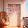 Cortina para Estudiante para Decoración de Puerta de Dormitorio en Casa, Cortina de Sala de Estar, Cortina de Puerta Divisoria Multipropósito de Tres Paneles con Nubes de Colores Estilo Europeo Sin Perforaciones