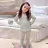 Ropa para Niños Pear Sugar Pijamas Infantiles Conjunto de Ropa para Casa para Niñas Otoño Nuevo Estilo Dos Piezas Algodón Puro Clase A Ropa para Bebés