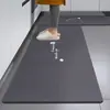 Alfombrilla Moderna Simple de Diatomeas Secas para Velocidad del Viento, Alfombrilla Larga Absorbente de Agua y Aceite, Alfombrilla para Pies Doméstica Resistente a la Suciedad Antideslizante