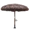 Guarda-Sol de Palha de Cogumelo Extra Grande com Haste Central, Guarda-Sol Simulado de Palha Estilo Fazenda para Uso Externo em Pátio, Pousada, Hotel, Protetor Solar de Praia