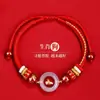 Pulsera Tai Sui del Año del Caballo 2026 Cuerda Roja de Caballo Cuerda Trenzada Zodiaco Rata Buey Conejo Pulsera Unisex