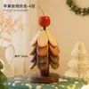 Muñeco de Nieve Árbol de Navidad Esterilla Aislante Mesa de Comedor Adornos de Gama Alta Creativo Madera Maciza Esterilla Antiescaldado Plegable Posavasos Esterilla para Tazón