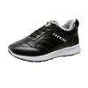 Zapatos de Algodón Cubiertos de Cuero A03 para Otoño e Invierno, Unisex, Forro Grande de Algodón, Zapatos con Forro de Lana para Mujer, Negros, Cálidos, con Cordones, Suela Suave, Tacón Bajo Engrosado