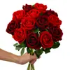 Rosas Artificiales de Terciopelo para Decoraciones de Boda, Flores Falsas, Rosas Búlgaras Transfronterizas, Flores Artificiales para el Día de San Valentín al por Mayor