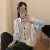 Enviado. Chique coreano outono novo jaqueta colete colorida solta estilo coreano, top versátil casual 18450