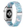 Adecuado para correa de resina de tres cuentas Apple iwatch7/SE/654321 correa de tres cuentas de acero inoxidable con hebilla plegable