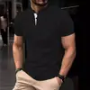 Verano 2024 nuevo AliExpress Amazon Camisa polo bolsillo con cremallera polo deportivo para hombre fabricantes venta al por mayor