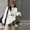 Camiseta de outono de manga comprida para meninas 2026 novo estilo infantil super fofa para meninas mais velhas, blusa básica moderna de modelagem solta