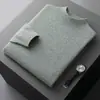 Suéter de Cachemira para Hombre Primera Línea Listo para Usar Cuello Semi Alto Jersey Tejido Grueso de Invierno Nuevo Suéter de Lana