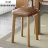 Banqueta de Madeira Maciça, Cadeira de Jantar em Freixo Branco Nórdico, Banqueta Doméstica para Maquiagem, Banqueta de Madeira Natural Empilhável Minimalista Moderna para Vestir