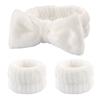 Ventas Directas de Fábrica Lazo Banda para el Cabello de Mujer Pulsera Absorbente para Lavado de Cara Impermeable Artefacto Color Sólido Tres Piezas Ropa Deportiva para la Cabeza